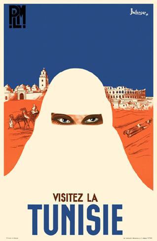 Visitez La Tunisie Tunisia Africa Vintage African Travel Advertisement Poster