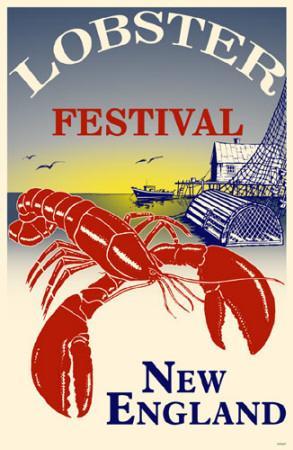 lobster festival cod cape posters england poster fest travel allposters print masterprint collect party food ads lobsters mass later