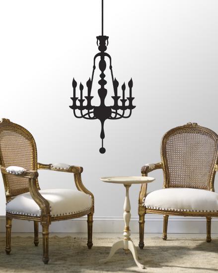 Black Chandelier Wall Decal At Allposters Com Black Chandelier