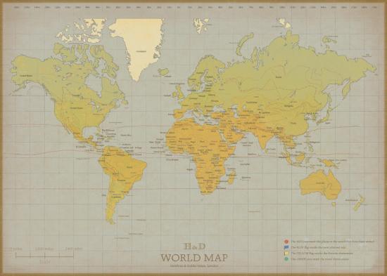 vintage world map prints the vintage collection allposterscom