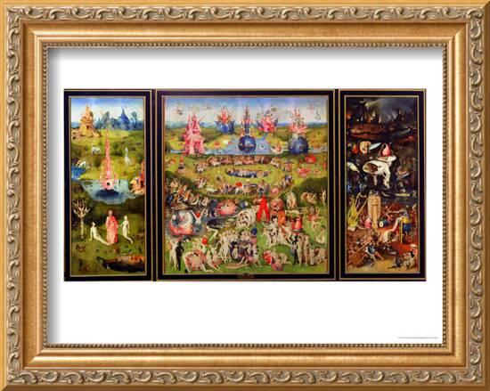 The Garden Of Earthly Delights Circa 1500 Framed Giclee Print By