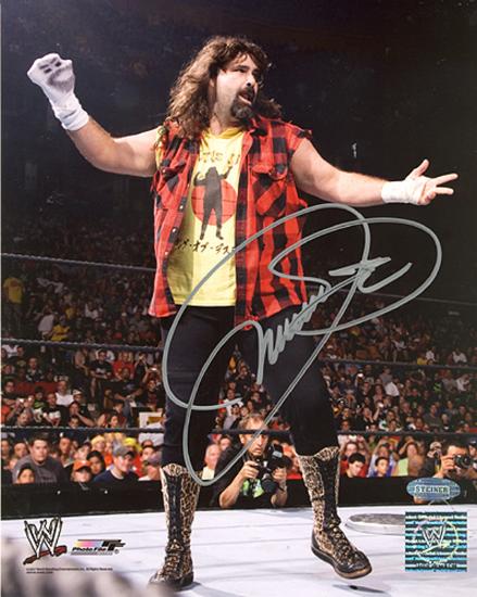 'Mick Foley WWE - Mankind Sock On Hand Autographed Photo (Hand Signed