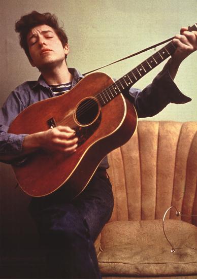 Bob Dylan Young With Guitar Music Poster Print Posters Allposters Com