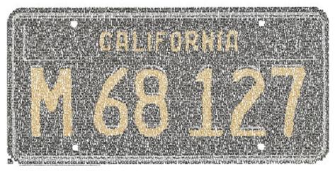 California License Plate Cities Text Art Print Poster