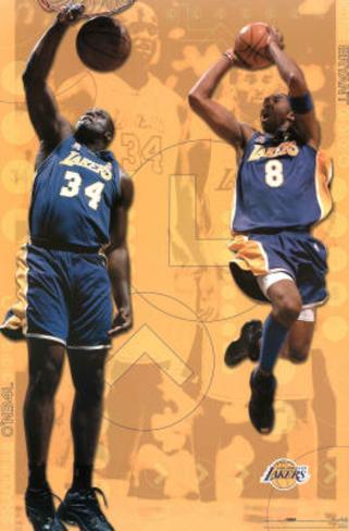 shaq and kobe poster