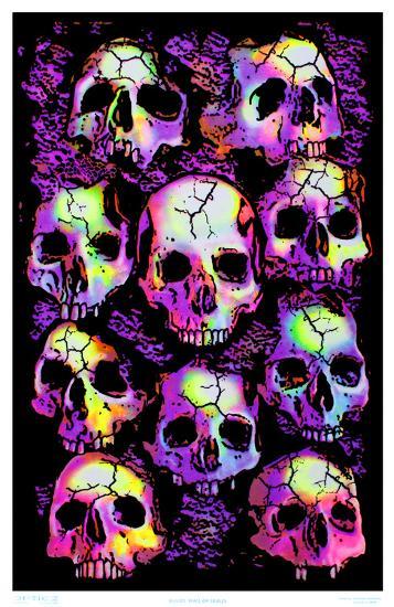 'Wall of Skulls Blacklight Art Poster Print' Posters ...