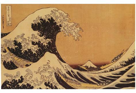 The Great Wave off Kanagawa by Katsushika Hokusai Print 19x13