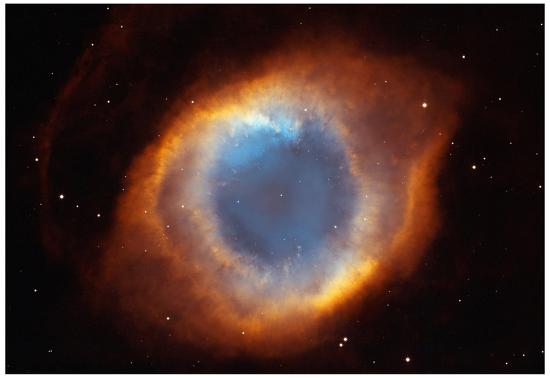 iridescent glory of nearby helix nebula space photo art poster print