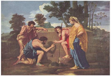 Nicolas Poussin The Arcadian Shepherds Art Print//Poster