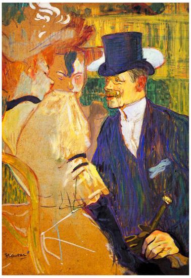 Henri De Toulouse Lautrec Study For The Flirt Englishman In The Moulin Rouge Art Print Poster Posters Allposters Com