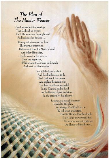 Master Weaver God prayer religious motivational POSTER Prints at ...