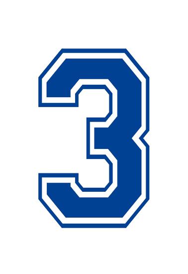 Varsity Number 3 Three Make Your Own Banner Sign Poster Photo At