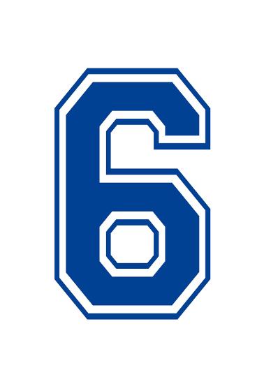 varsity number 6 six make your own banner sign poster photo