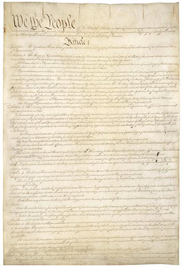 us constitution first page art poster print posters