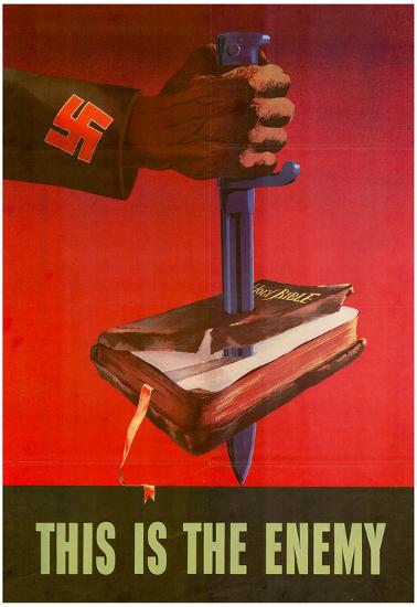 This Is The Enemy Anti Nazi Wwii War Propaganda Art Print Poster