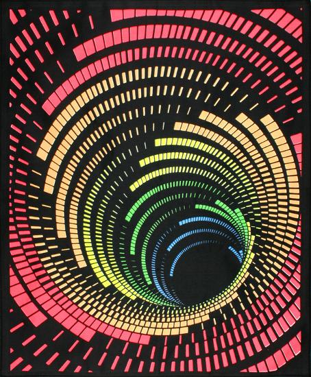 cosmic tunnel blacklight reactive cloth wall hanging poster at