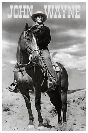 'John Wayne (On Horse) Movie Poster Print' Poster | AllPosters.com