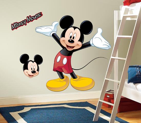 mickey & friends - mickey mouse peel & stick giant wall decal wall