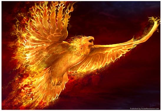 phoenix rising print by