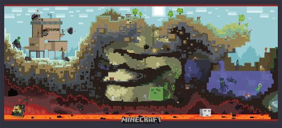 Minecraft Cross Section Video Game Premium Poster Posters Allposters Com