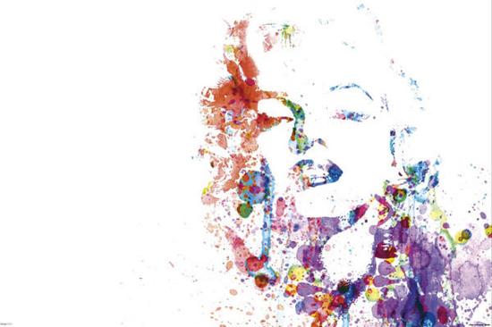 marilyn monroe paint splatter