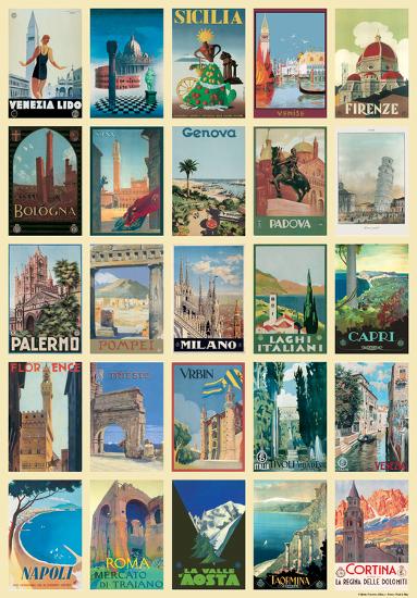 Vintage Style Italian Travel Poster Collage Poster Prints Allposters Com