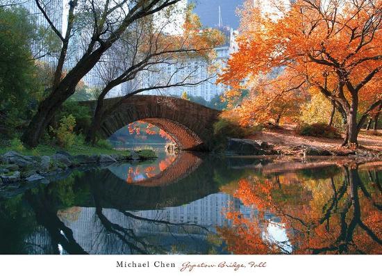 Gapstow Bridge, Fall Poster by Michael Chen at AllPosters.com