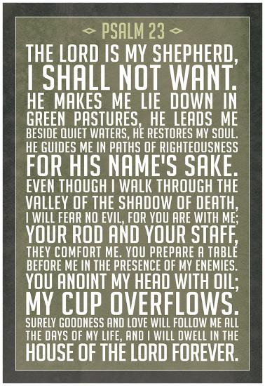 Psalm 23 Prayer Art Print Poster Prints Allposters Com