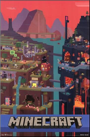Minecraft Cube Mounted Print Allposters Com