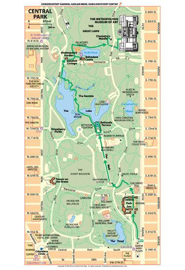 'Michelin Official Central Park Map Art Print Poster' Print ...