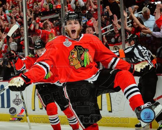 Patrick Kane Celebrates His First Goal Game 5 Of The 13 Stanley Cup Finals Photo Allposters Com