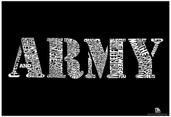 Army Song Lyrics Poster