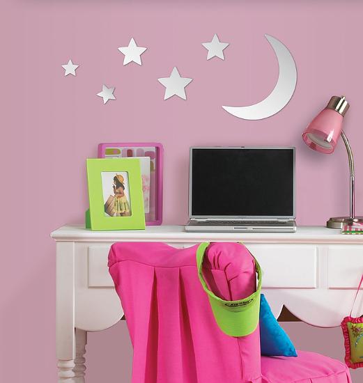 Moon & Stars Wall Mirror Decal Sticker Wall Decal at