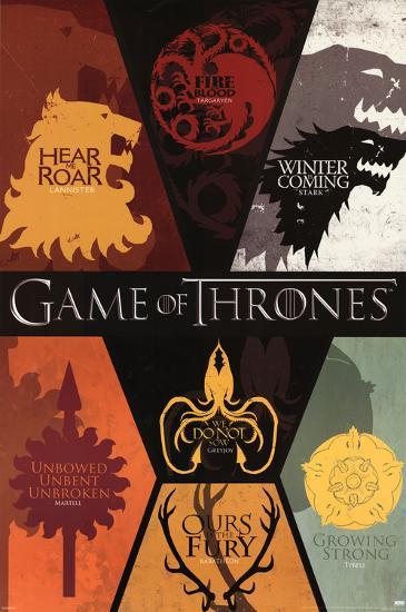 Game Of Thrones House Sigils Television Poster Posters At