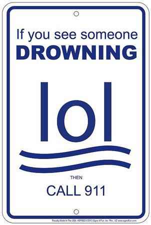 Drowning Lol Tin Sign Tin Sign Allposters Com