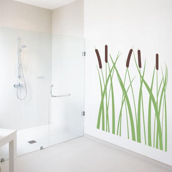 'Cattails Brown Wall Decal' Wall Decal