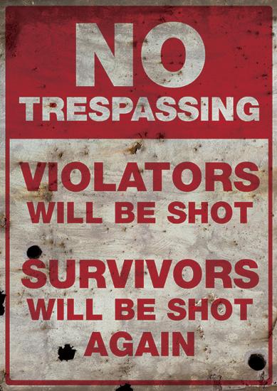 No Trespassing Sign Style Poster Masterprint at AllPosters.com