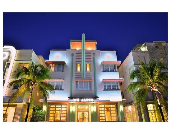 'Mc Alpin Hotel on Ocean Drive in the Art Deco District of ...