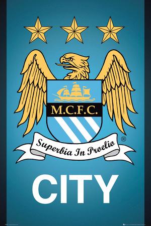 'Manchester City - Crest' Prints - | AllPosters.com