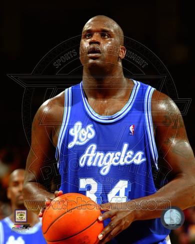 shaq blue lakers jersey