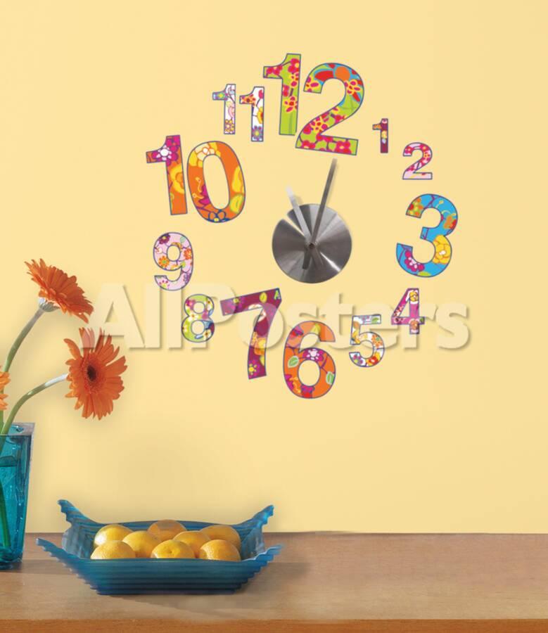 Colorful Clock Wall Decal