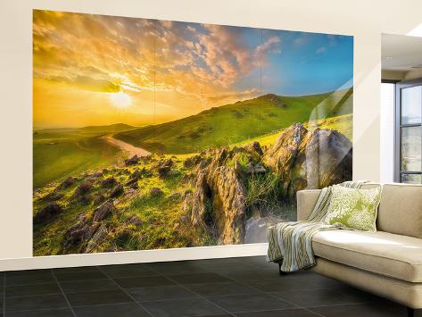 Mountain Morning Wall Mural Wallpaper Mural at AllPosters.com