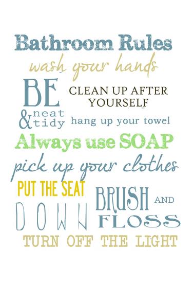 bathroom rules multi posters taylor greene allposterscom