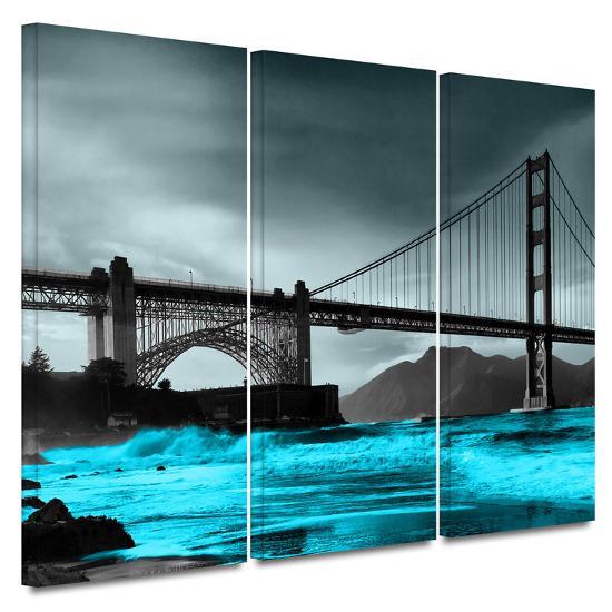 Crashing Waves Golden Gate Bridge 3 Piece Gallery Wred Canvas Crashing Waves Golden Gate Bridge 3 Piece Gallery Wred Canvas Set