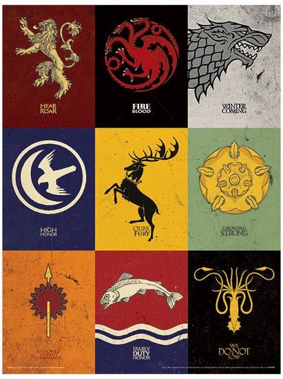 'Game of Thrones - Sigils' Masterprint - | AllPosters.com