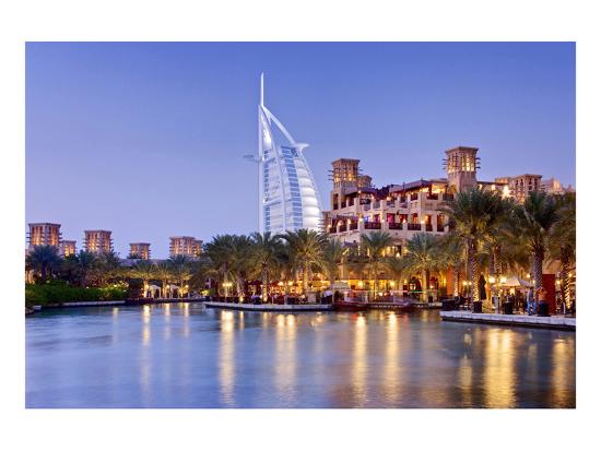 Souk Madinat Jumeirah With Burj Al Arab Hotel On Jumeirah Beach In Dubai Prints Allposters Com
