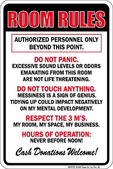 room rules tin sign allposterscom