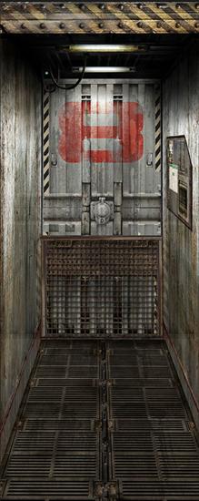 Freight Elevator Door Decal