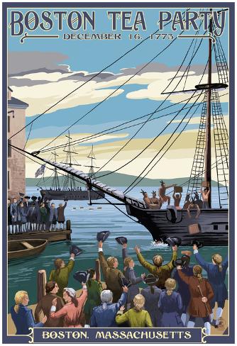 Boston Massachusetts Boston Tea Party Scene