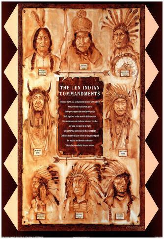 INSPIRATIONAL POSTER Ten Indian Commandments II